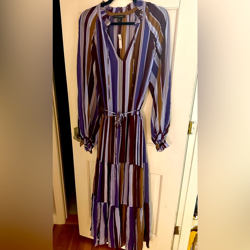 NWT multicolored striped maxi dress.